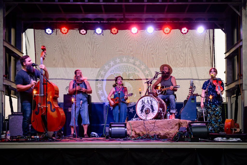 the kay brothers and the burney sisters on stage